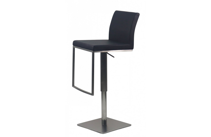 Fullerton - Modern Black & Brushed Stainless Steel Bar Stool