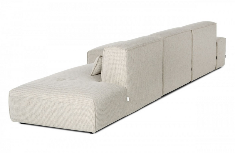 Billings - Modern Beige Sectional with Ottoman