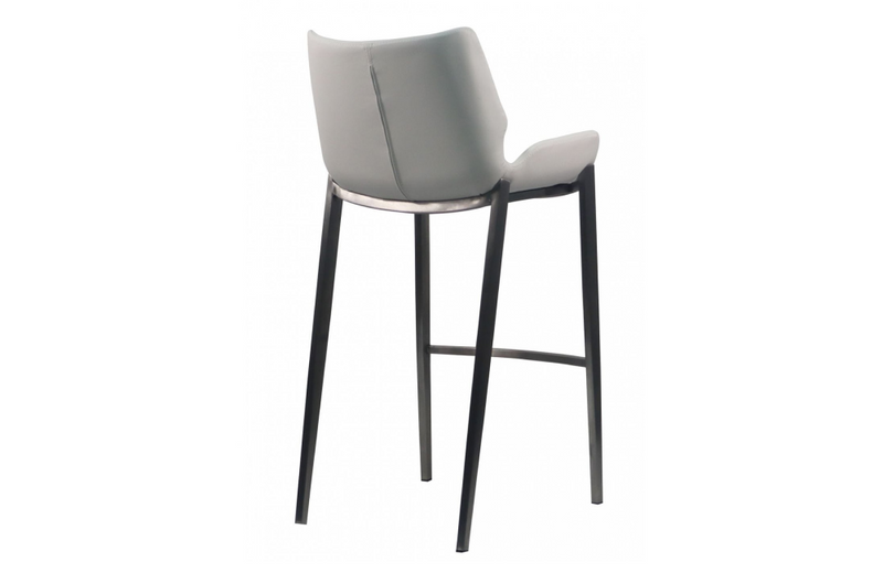 Dana - Modern White Leatherette Bar Stool (Set of 2)