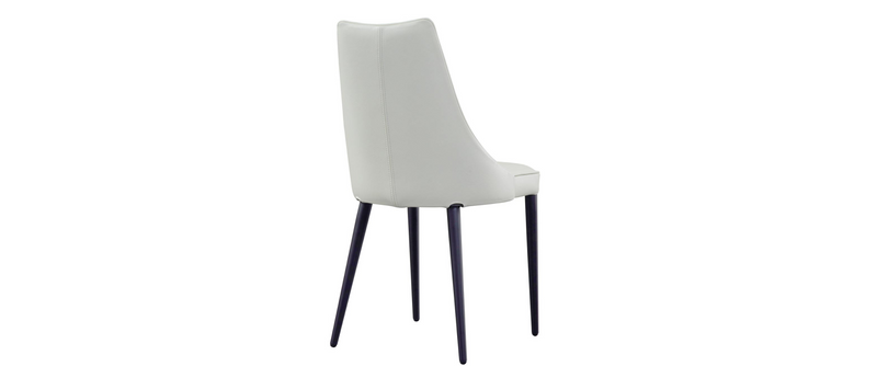 Venezia Leather Dining Chair in White (set of 2)