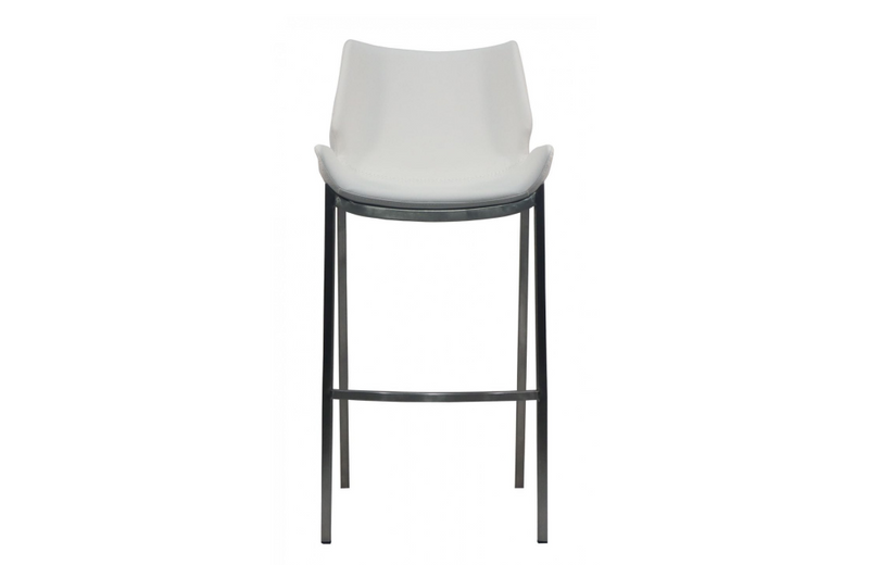 Dana - Modern White Leatherette Bar Stool (Set of 2)