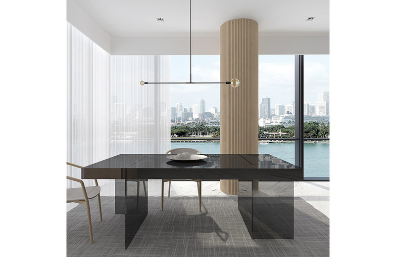 Grey Cloud Modern Dining in High Gloss