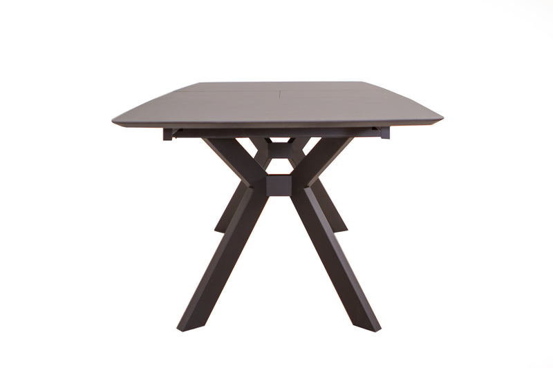 LAVIS BLACK CERAMIC DINING TABLE WITH ONE EXTENSION