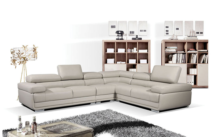 2119 Light Grey Sectional Sofa