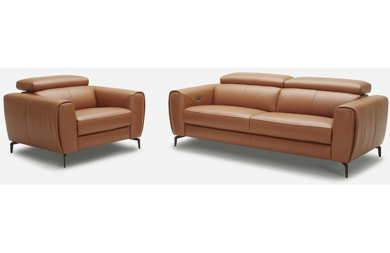 Scuzzo Reclining Motion Sofa Set Caramel