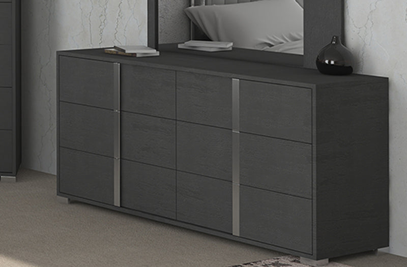 Madrid Grey Matt 5 PC Bedroom Set