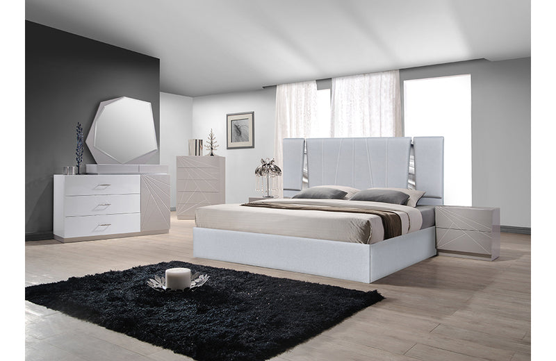 Matissee Bed Silver Grey