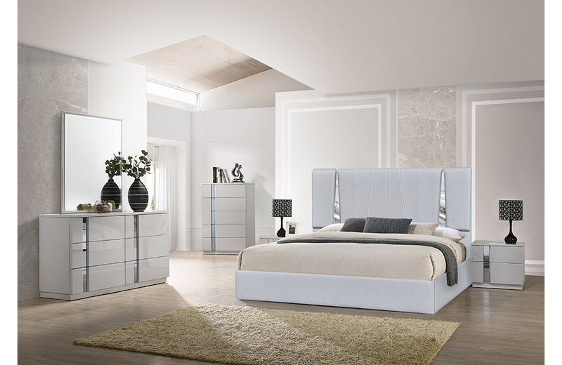 Matissee Bed Silver Grey