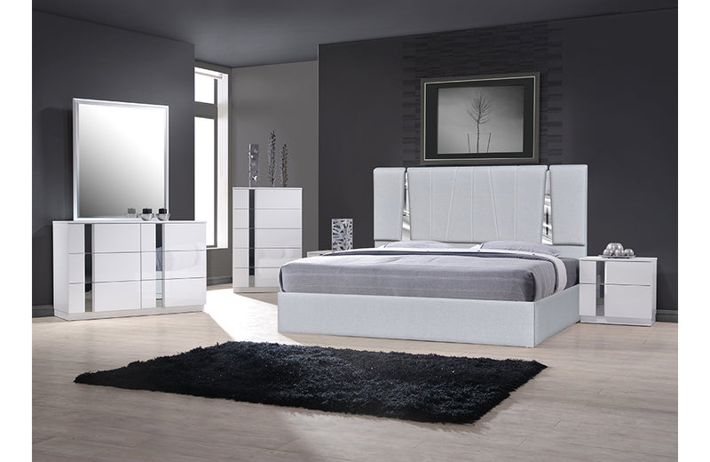 Matissee Bed Silver Grey