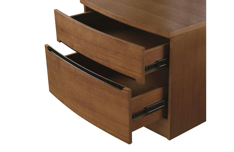 Flavian 2 Drawer Nightstand Brown