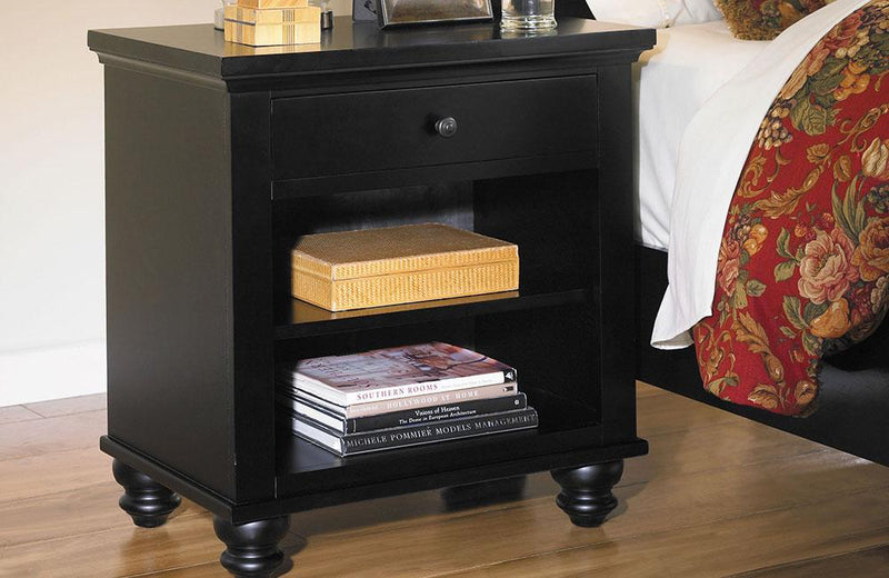 Cambridge 1 drawer Nightstand Black