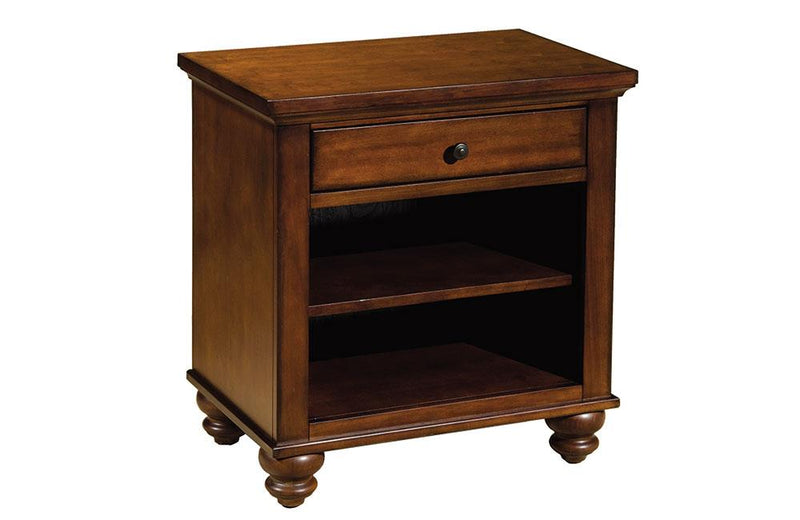 Cambridge 1 drawer Nightstand Brown Cherry