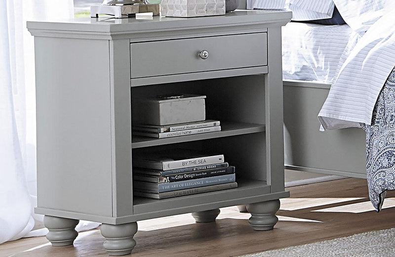 Cambridge 1 drawer Nightstand Gray