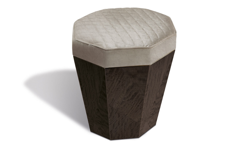 Infinity Wooden Ottoman for vanity desk