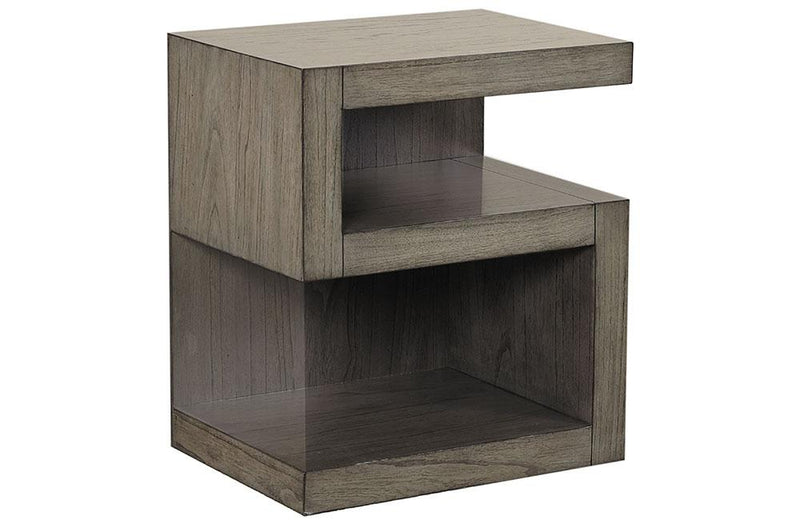 Modern Loft S Shaped Nightstand Greystone