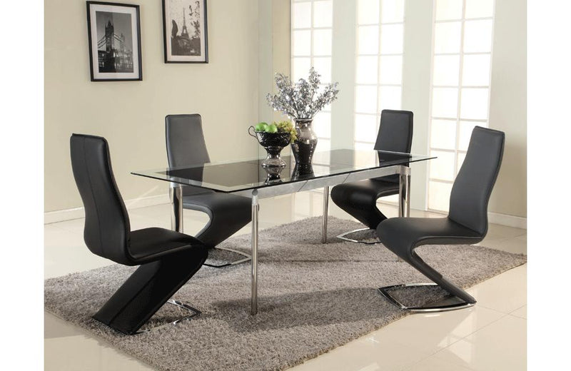 Ilaria 5 PC Black Dining Set