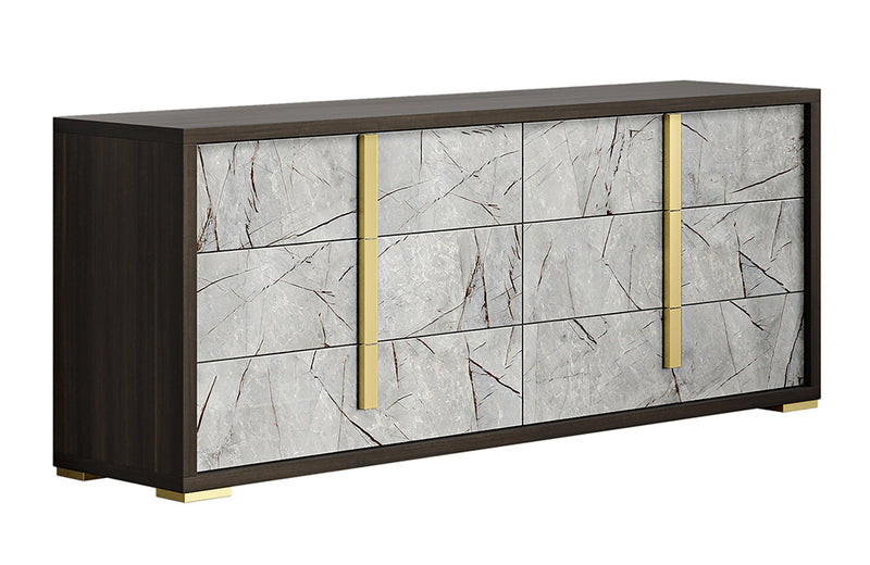 Travertine Premium Dresser and Mirror