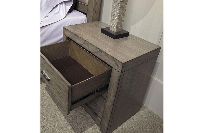 Modern Loft Two Drawer Nightstand Greystone