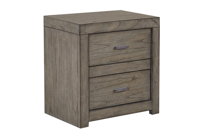 Modern Loft Two Drawer Nightstand Greystone