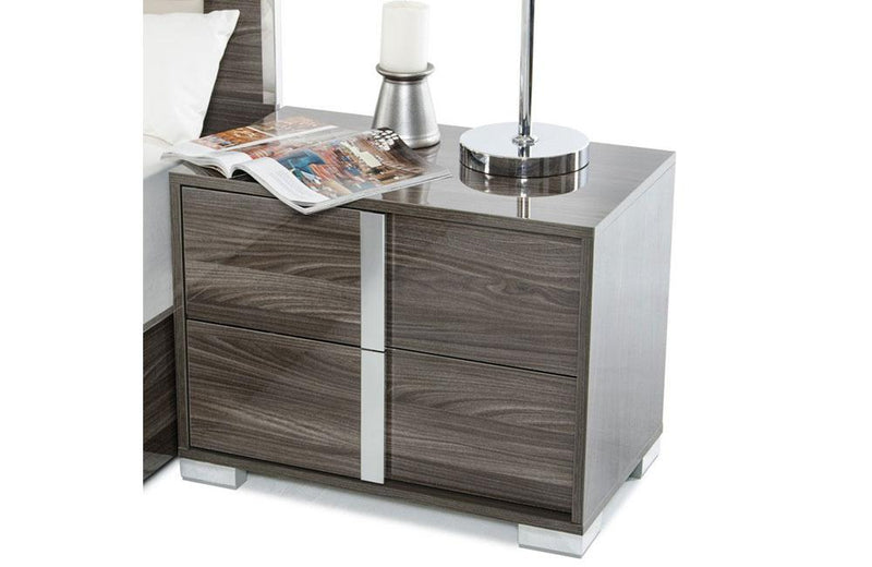 San Marino Modern Nightstand Gray