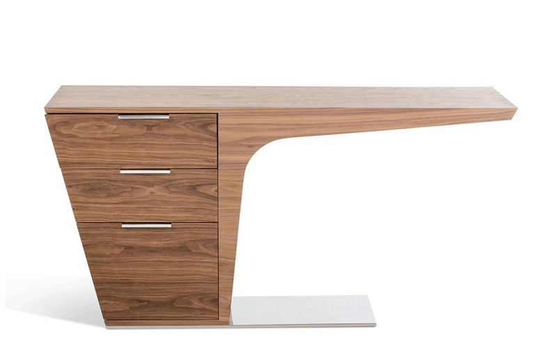 Bismarck Contemporary Walnut Desk Brown