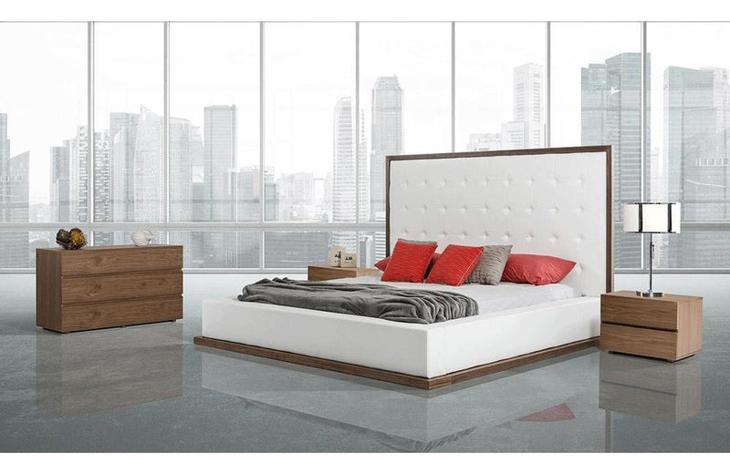 Beth Modern Walnut Bed