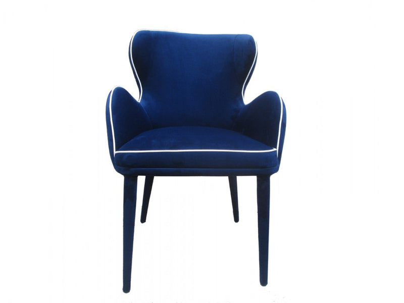 Tigard Modern Fabric Dining Chair Blue