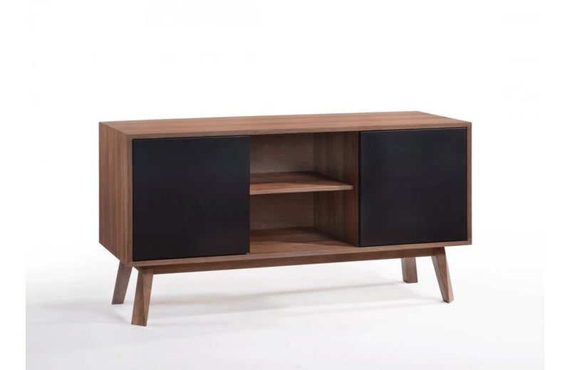 Laken Modern Walnut & Black Buffet