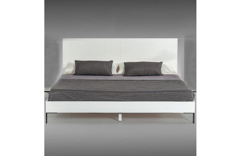 Valencia Contemporary White Bed