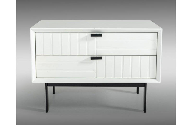 Valencia Contemporary White Nightstand