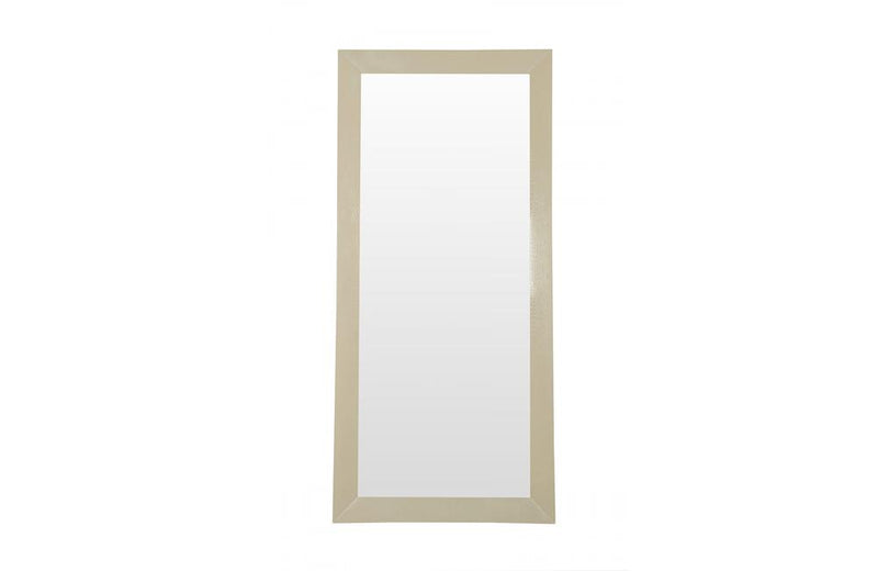 Regal Modern Crocodile Lacquer Mirror Beige