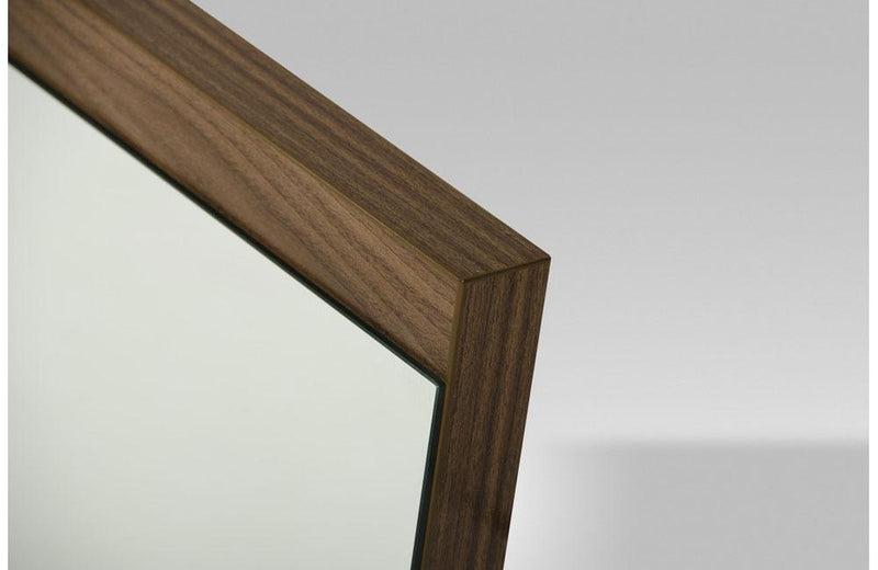 Rondo Modern Walnut Mirror