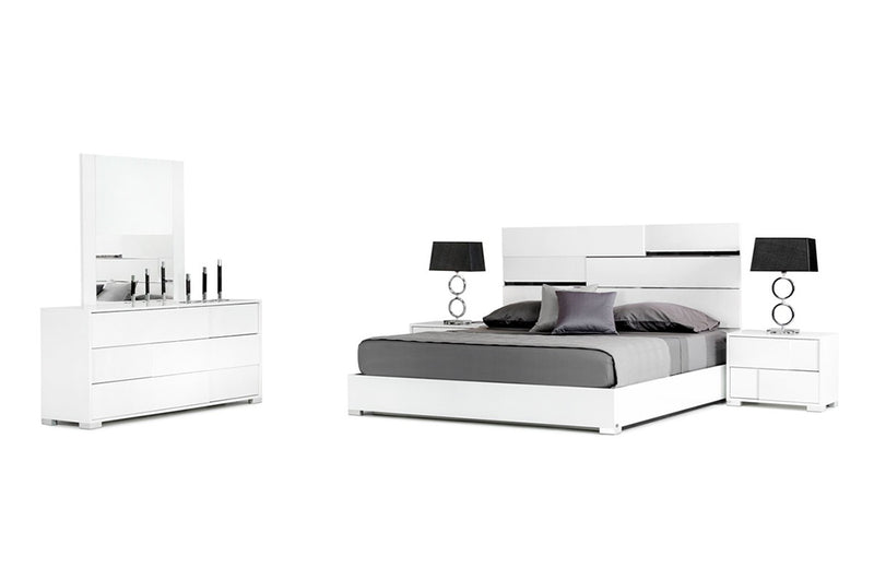 Modrest Ancona Italian Modern White Bedroom Set