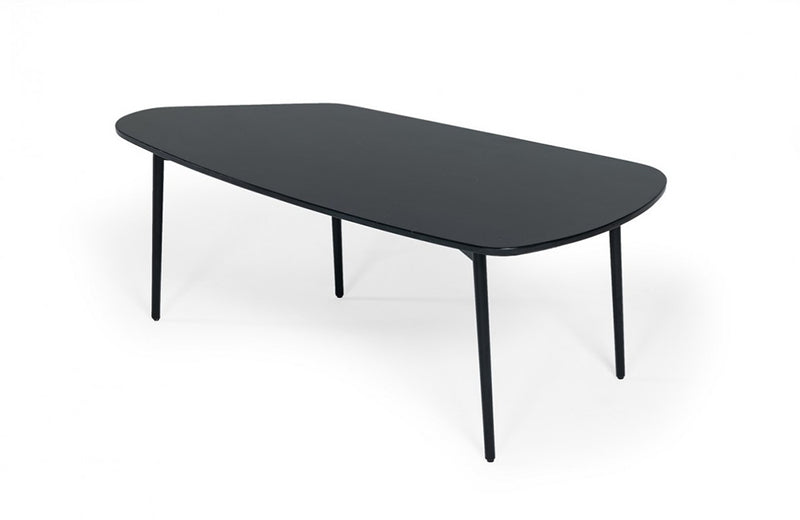 Modrest Andros Black Marble + Black Metal Coffee Table