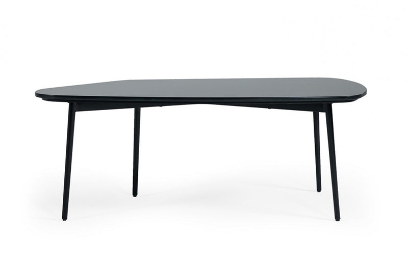 Modrest Andros Black Marble + Black Metal Coffee Table