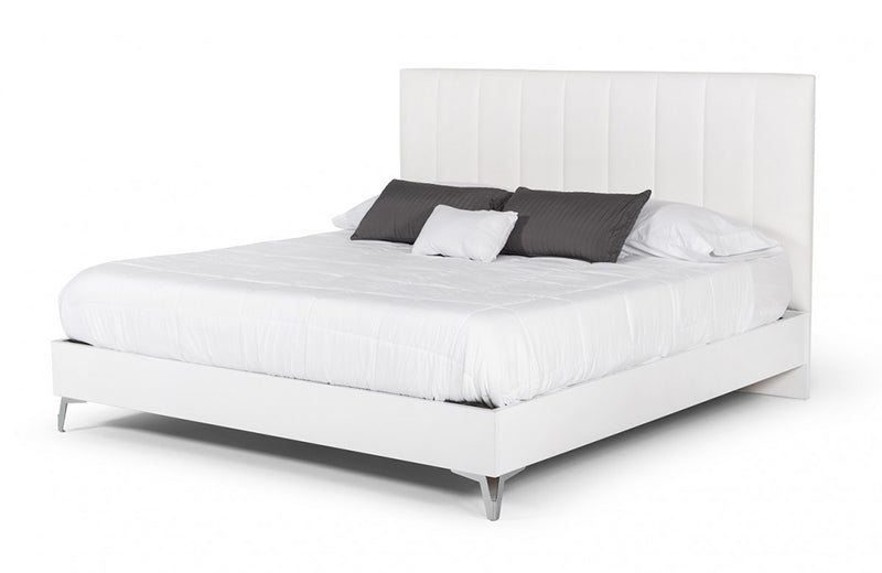 Nova Domus Angela Italian Modern White Eco Leather Bed