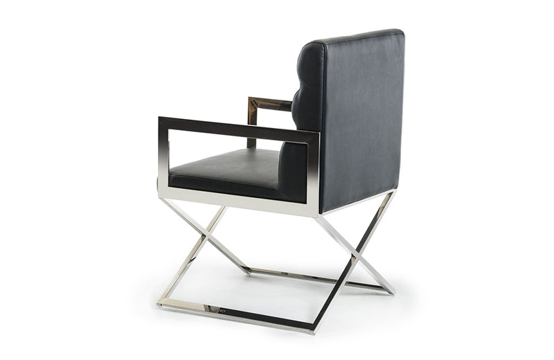 Modrest Capra Modern Black Leatherette Dining Chair