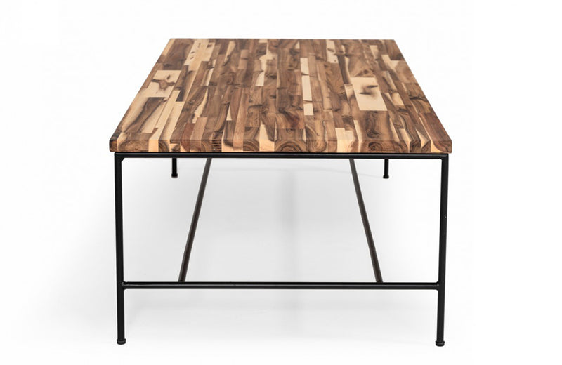 Modrest Bacone Industrial Oak and Black Iron Coffee Table