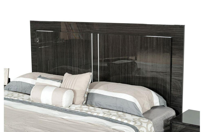 Ari Italian Modern Gray Bed