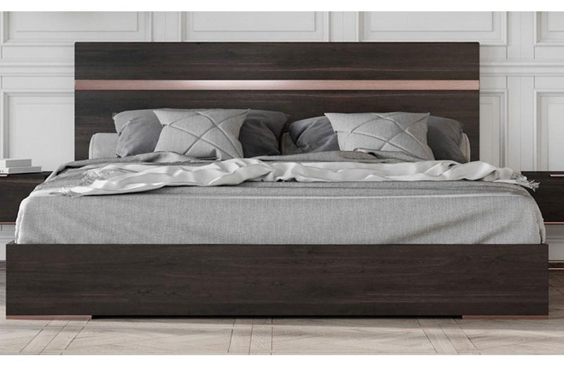 Benzon Italian Modern Dark Rovere Bed