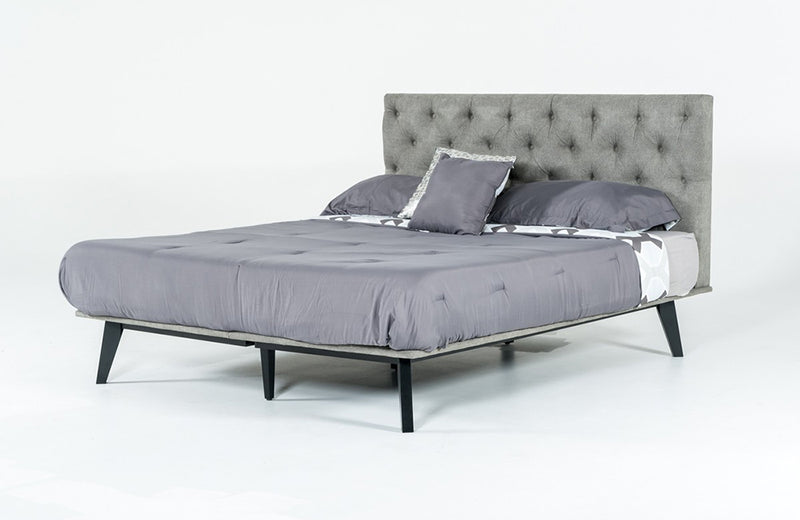 Modrest Gibson Modern Grey Fabric Bed