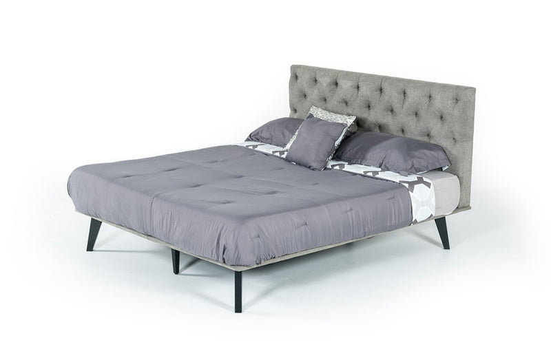 Modrest Gibson Modern Grey Fabric Bed