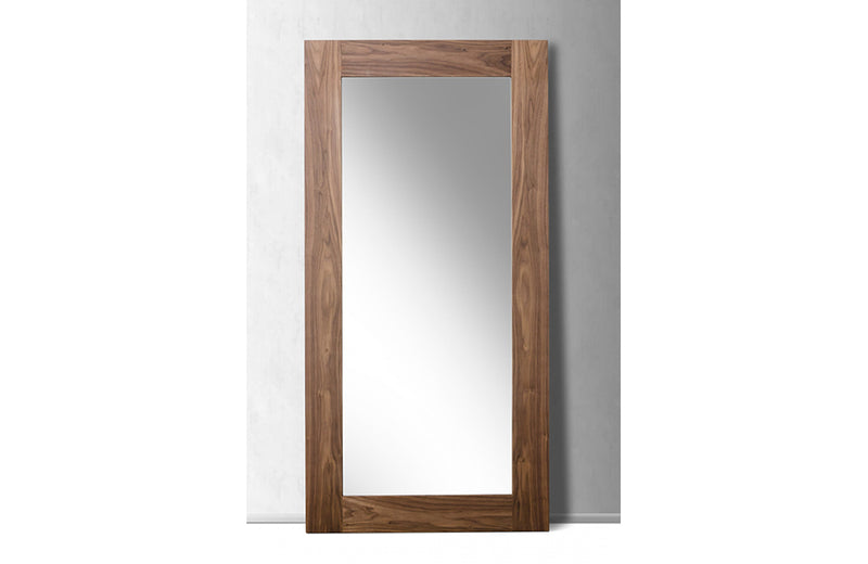 Modrest Beth Modern Walnut Floor Mirror