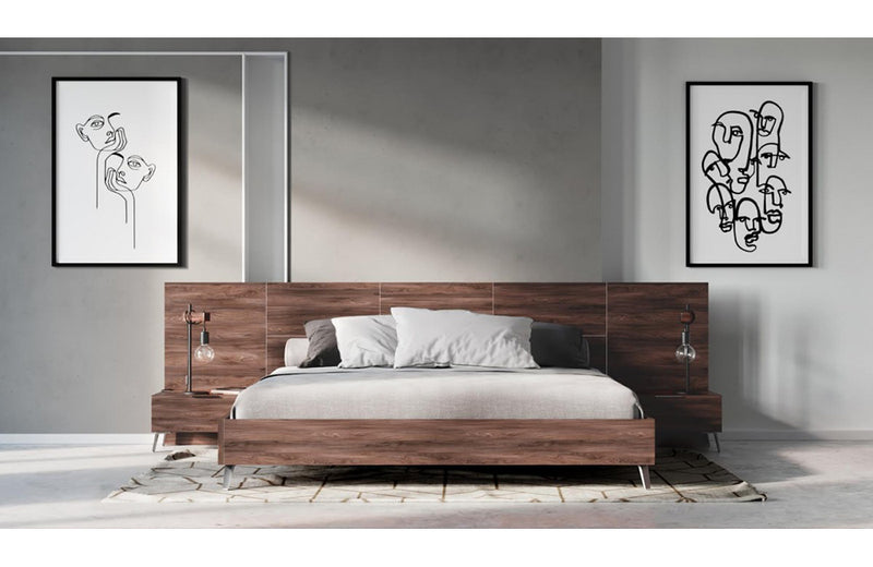 Nova Domus Brooklyn Italian Modern Walnut Bed