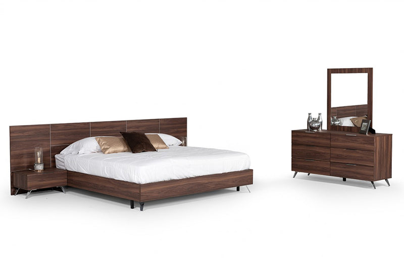 Nova Domus Brooklyn Italian Modern Walnut Bed