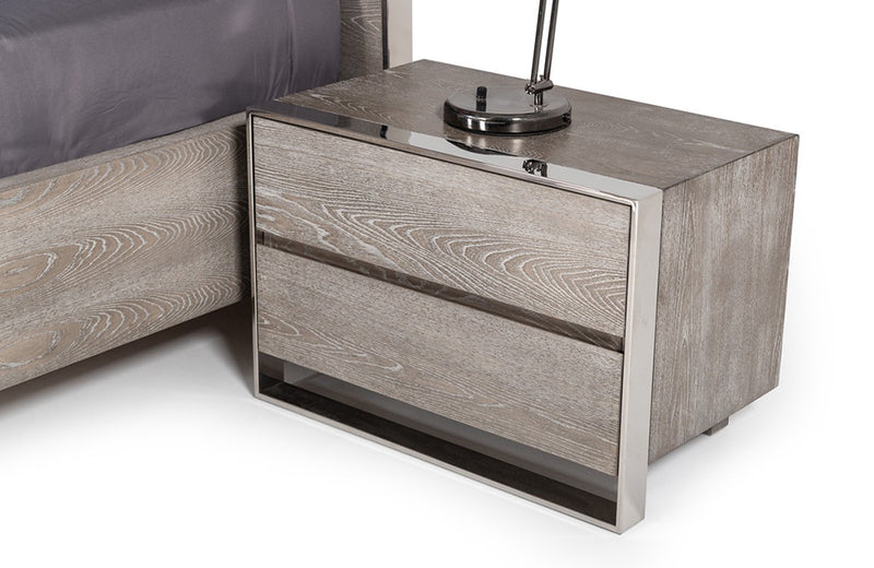 Modrest Arlene Modern Grey Elm Nightstand