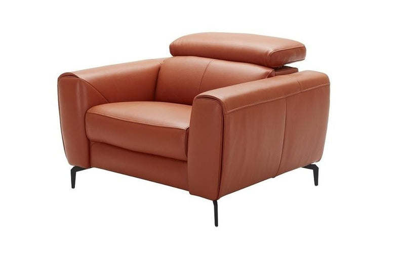 Cooper Orange Leather Sofa Set