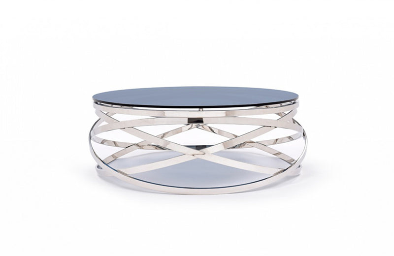 Modrest Tulare Contemporary Smoked Glass Coffee Table