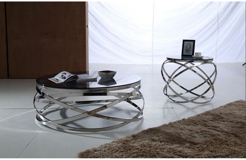 Modrest Tulare Contemporary Smoked Glass Coffee Table