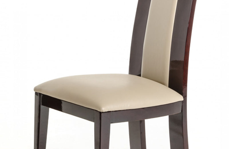 Douglas Modern Ebony and Taupe Dining Chair (Set of 2)